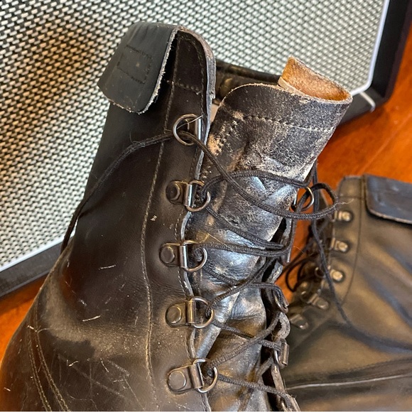 VINTAGE Black Leather Boots from 1986 - Addison Shoe Company - Picture 5 of 7